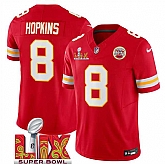 Men & Women & Youth Kansas City Chiefs #8 DeAndre Hopkins Red 2025 Super Bowl LIX Patch F.U.S.E. Vapor Limited Stitched Jersey,baseball caps,new era cap wholesale,wholesale hats